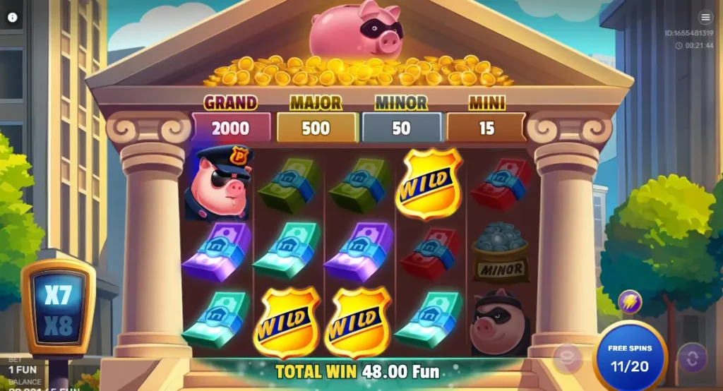 गैंगस्टा पिगी होल्ड एंड विन में गेमप्ले गैंगस्टा पिगी होल्ड एंड विन में गेमप्ले